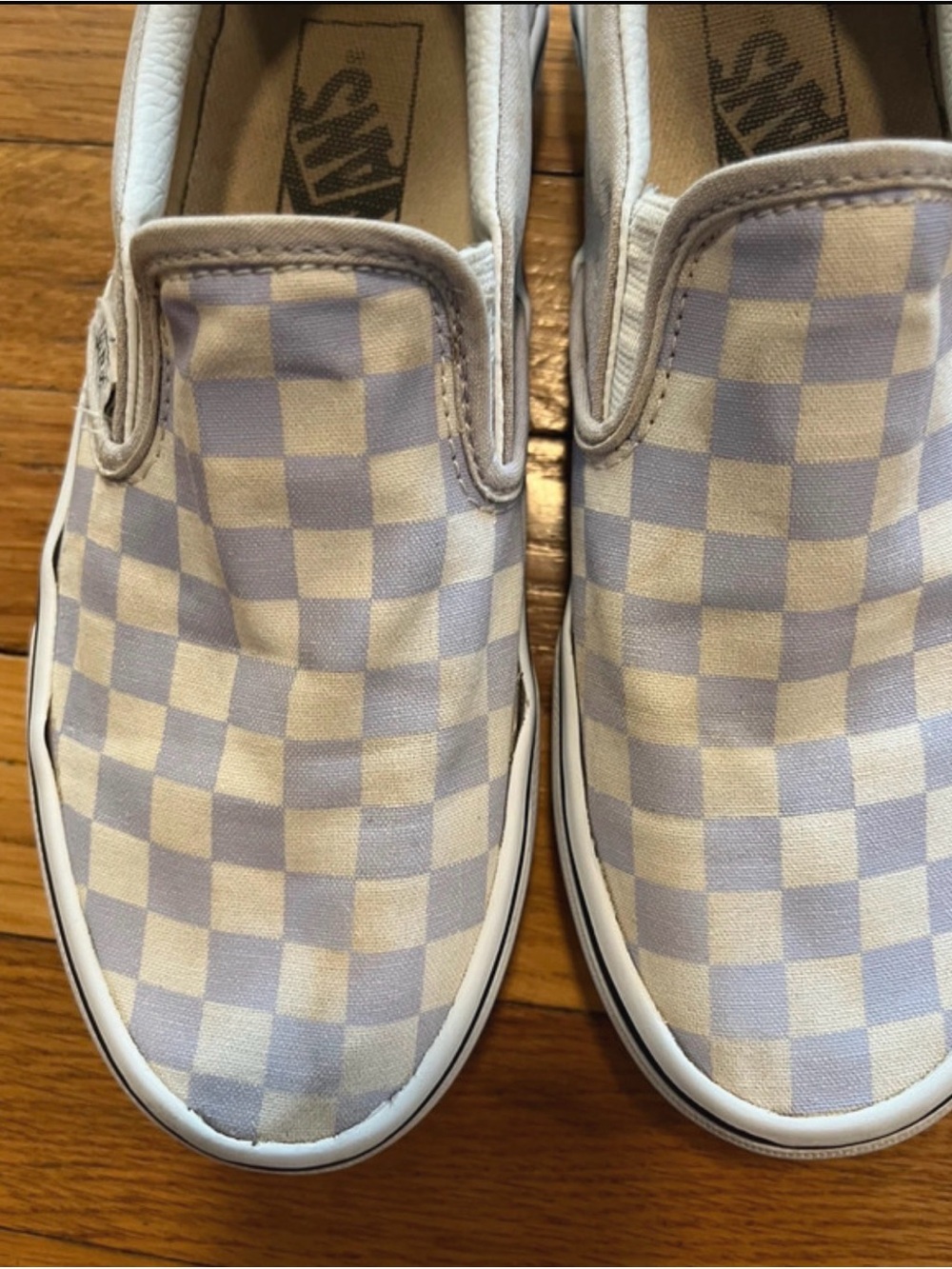 Vans Slip-On Checkerboard Sneakers - Light purple & Cream - Picture 8 of 11